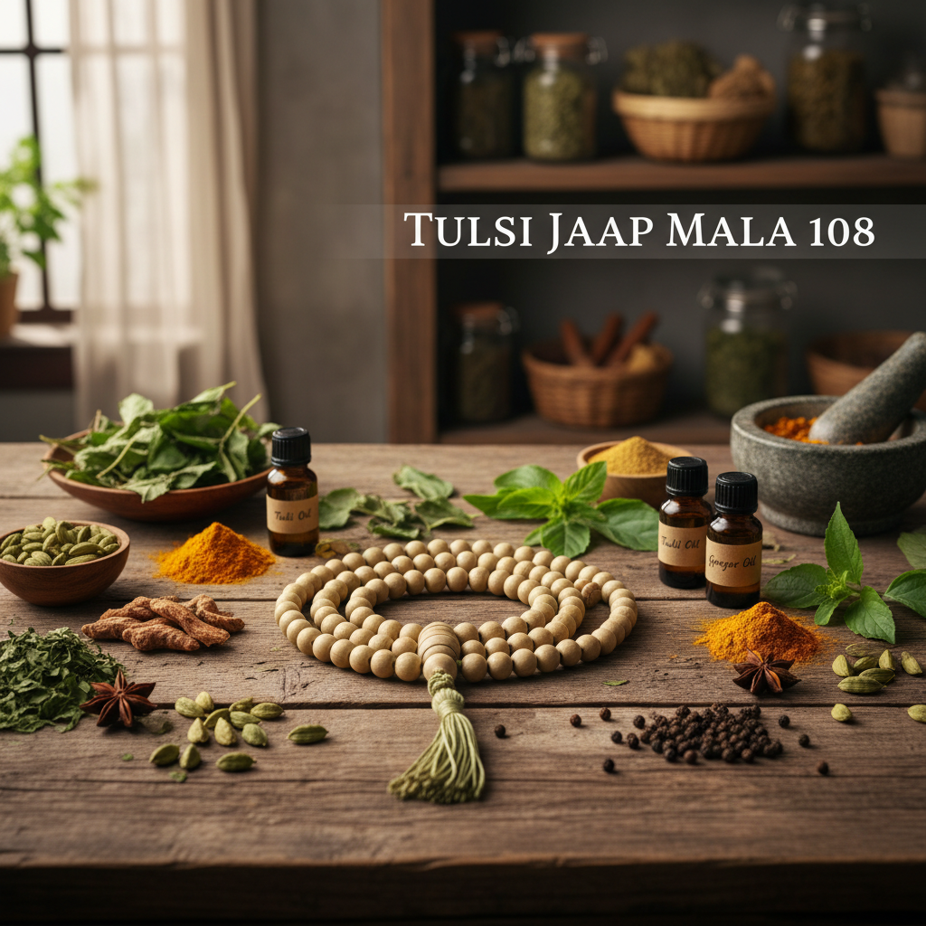 Tulsi Jaap Mala (108+1): Complete Guide, Benefits & Traditional Uses | Andha Pansari
